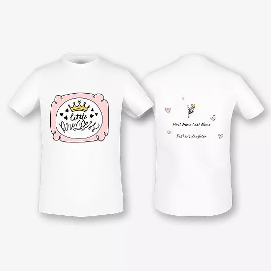 Template of a personalized T-shirt for my daughter