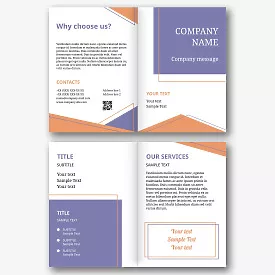 Information booklet template with geometric design