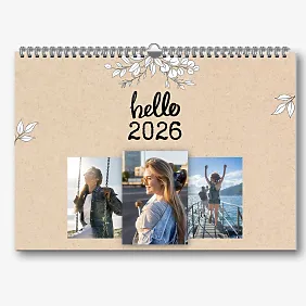 "Hello" Wall Calendar Template
