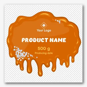 Label template for a salted caramel jar