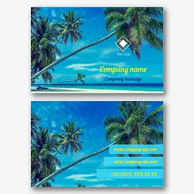 Tour operator's business card template