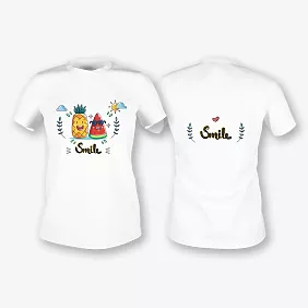 T-shirt template with Smile print