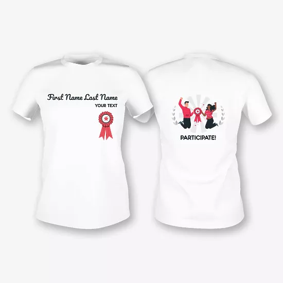 Template for a personalized T-shirt for competitions