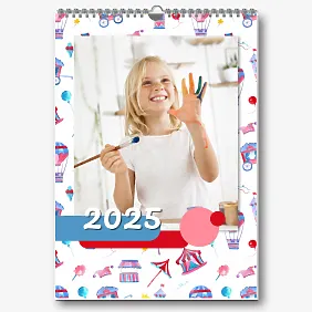 Calendar template with children's photos