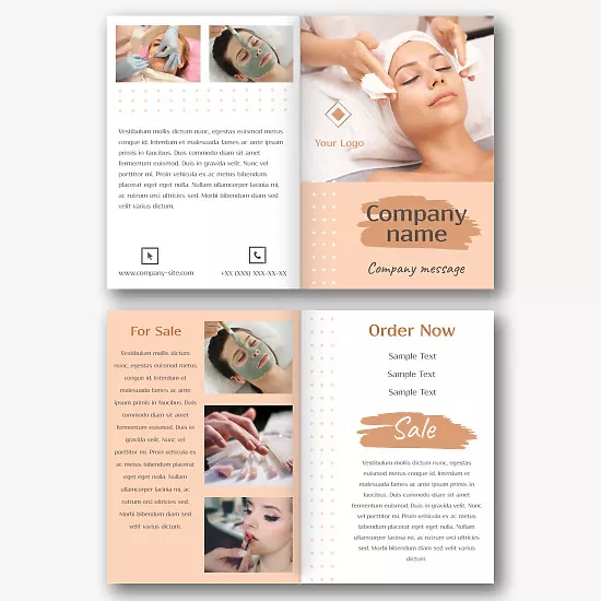 Beauty salon booklet template
