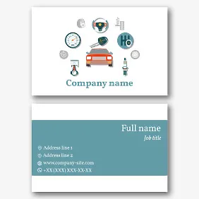 Car service business card template