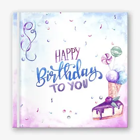 Birthday photo book template