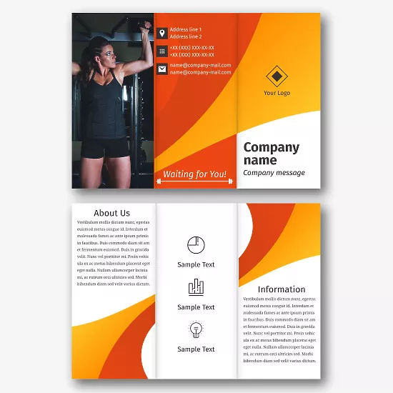 Fitness club booklet template