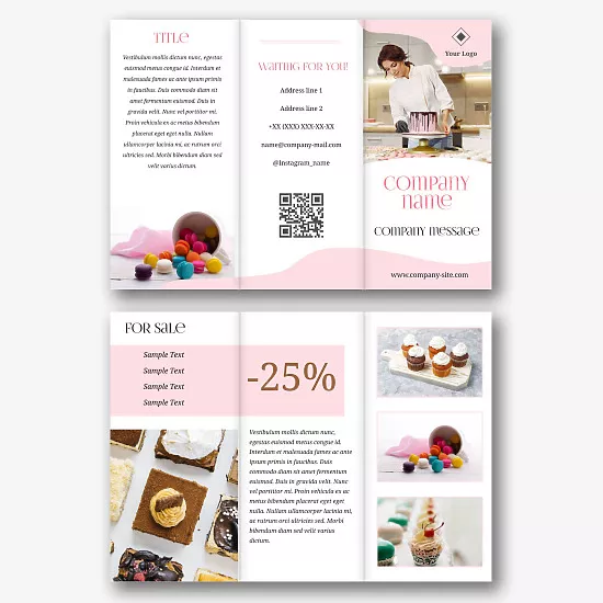 Confectionery booklet template
