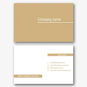 Template for a simple classic business card