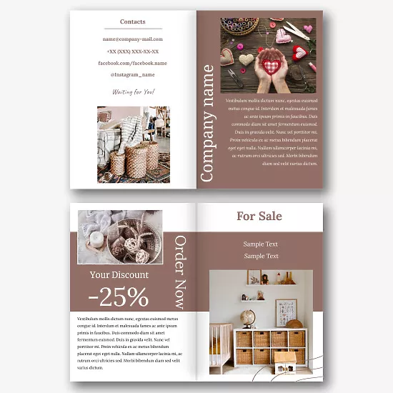 Handmade store booklet template