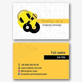 DJ's business card template