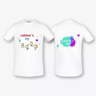 Children's T-shirt template with a picture