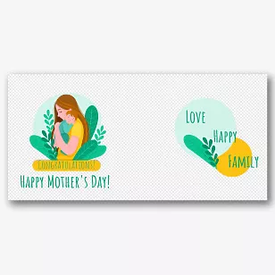 Happy Mother's Day template for printing on mugs