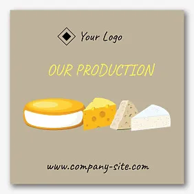 Cheese Packaging label template