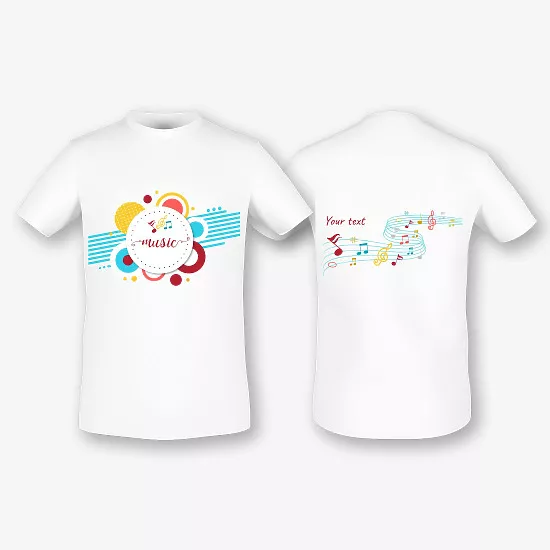 Children's T-shirt template for a musician