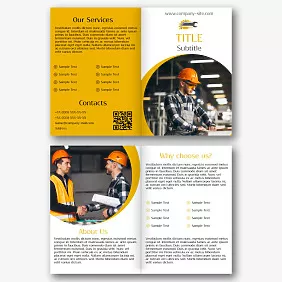 Construction company booklet template