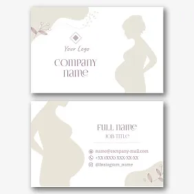Gynecologist's business card template