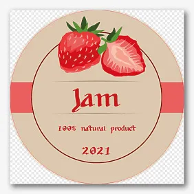 Label template for a jam jar