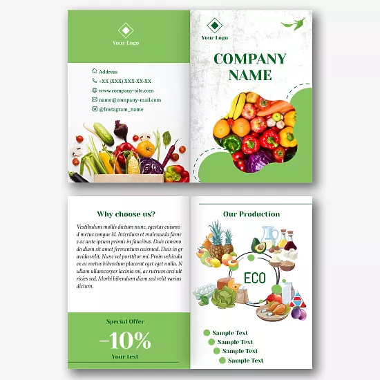 Eco products supplier booklet template