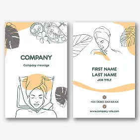 Business card template for a massage therapist 