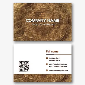 Logging company business card template