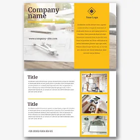 Template of a leaflet of repair companies