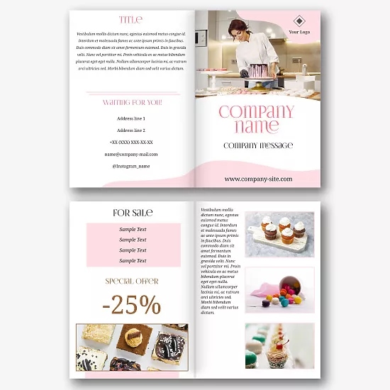 Confectionery booklet template